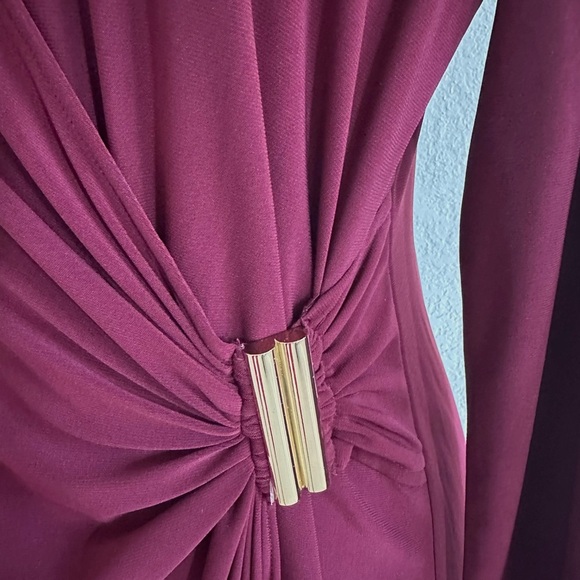 Calvin Klein Burgundy Long Sleeve Dress - Picture 3 of 7